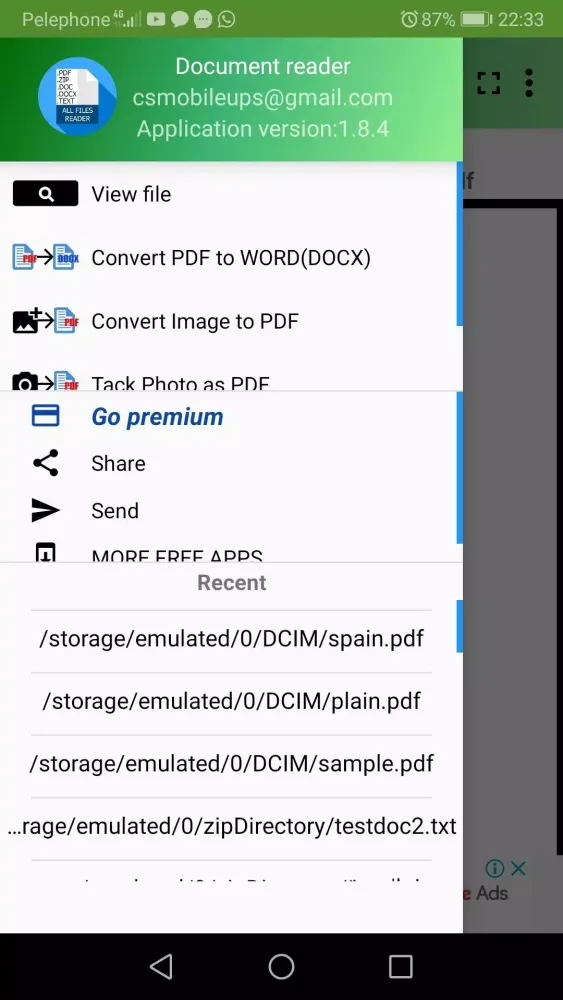 Captures d'écran de Docs Reader Docs Viewer Editor