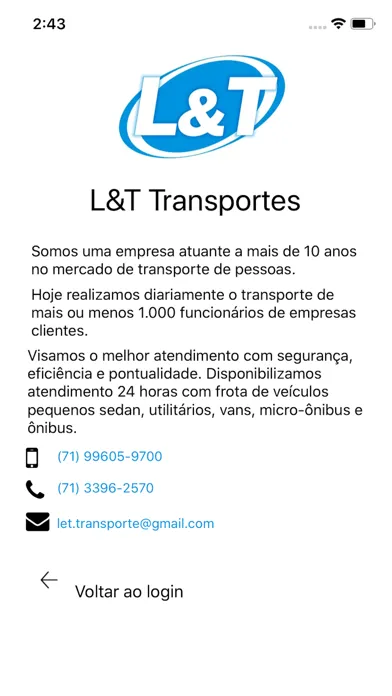 Tangkapan layar L&T Transportes
