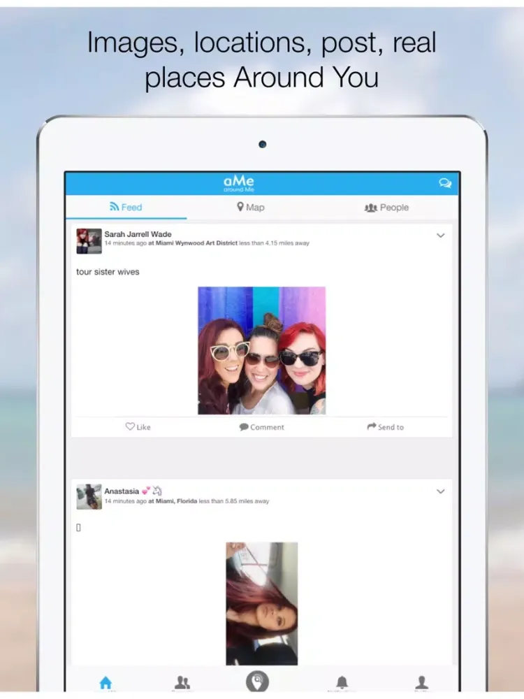aMe around Me, Real people now iPad  스크린샷