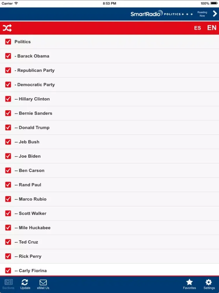 Smart Radio Politics - Radio of Trending Politics News & Stories iPad  स्क्रीनशॉट