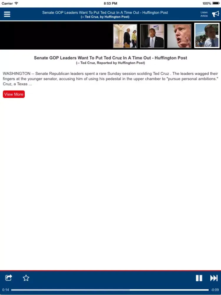 Smart Radio Politics - Radio of Trending Politics News & Stories iPad  स्क्रीनशॉट