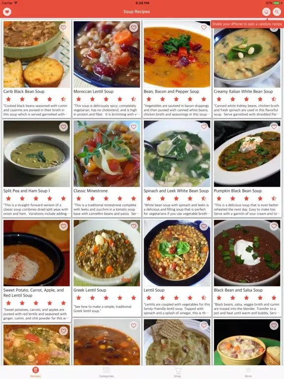 Captures d'écran de Soup Recipes: Easy and Delicious Soup iPad 