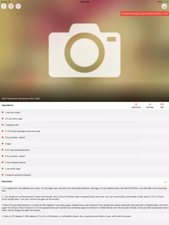 Cake Recipes - Easy and Delicious Cake iPad  Screenshots