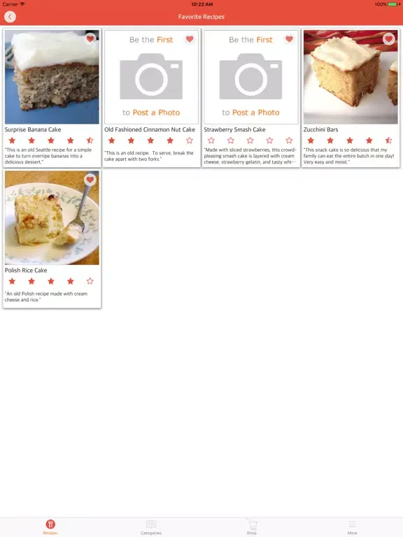 Cake Recipes - Easy and Delicious Cake iPad  Screenshots