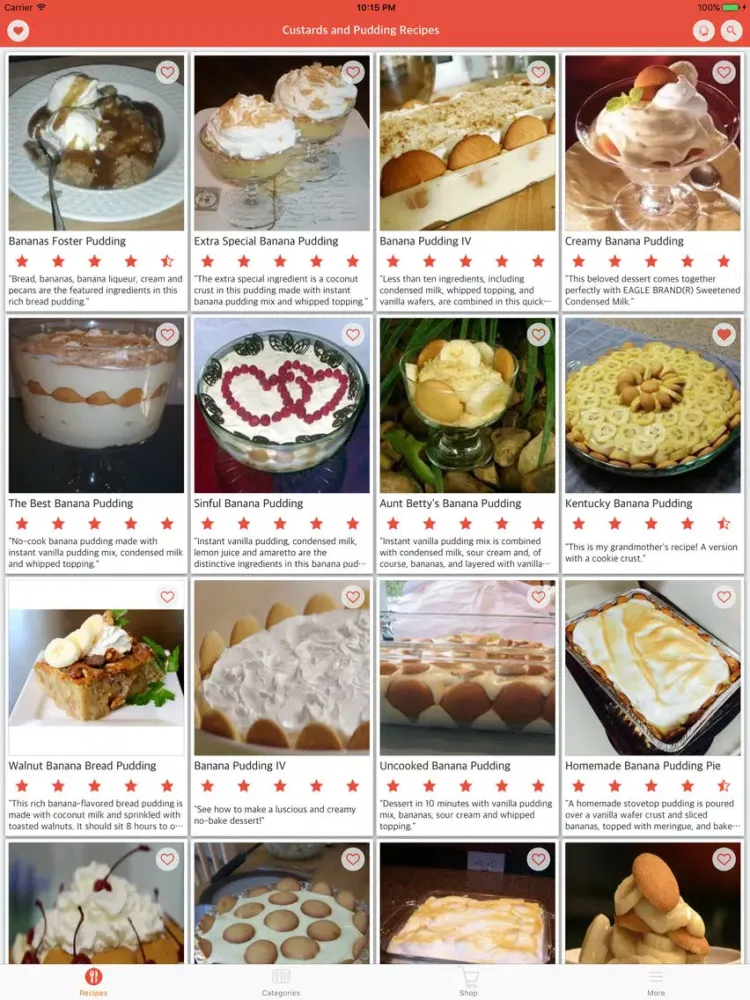 Zrzuty ekranu Custard and Pudding Recipes - Easy and Delicious iPad 