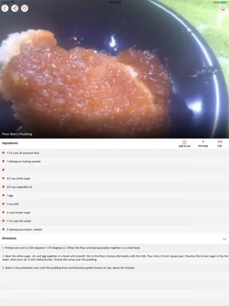 Zrzuty ekranu Custard and Pudding Recipes - Easy and Delicious iPad 