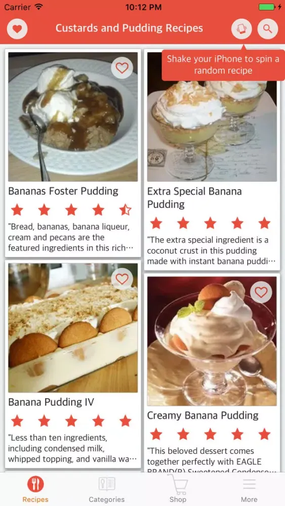 Zrzuty ekranu Custard and Pudding Recipes - Easy and Delicious