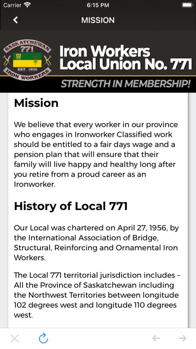 Iron Workers Local Union 771 스크린샷