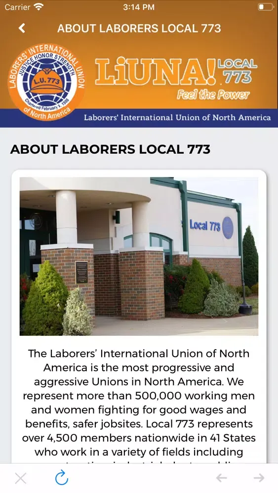 Laborers Local 773 سکرین شاٹس