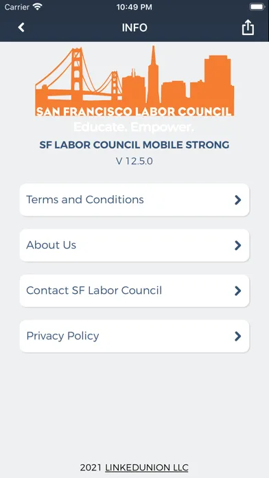 Captures d'écran de SF Labor Council