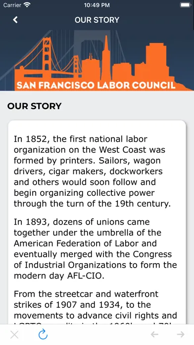Captures d'écran de SF Labor Council
