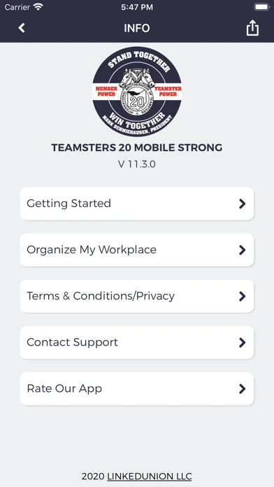 Tangkapan layar Teamsters Local 20
