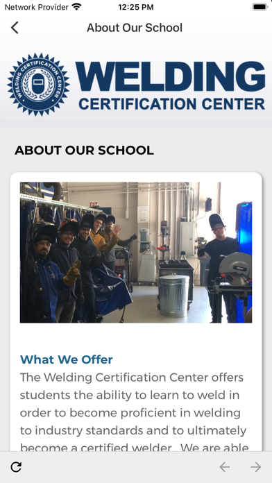 Welding Certification Center Screenshots