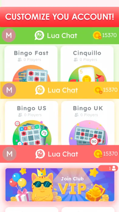 Lua Chat: Bingo, Domino & more سکرین شاٹس