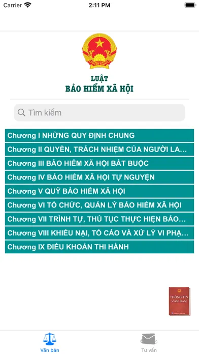 Captures d'écran de Luật Bảo Hiểm Xã Hội