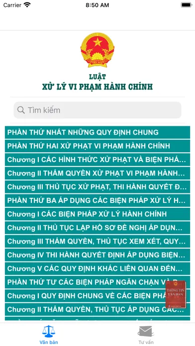 Ảnh chụp màn hình của Luật XL Vi Phạm Hành Chính