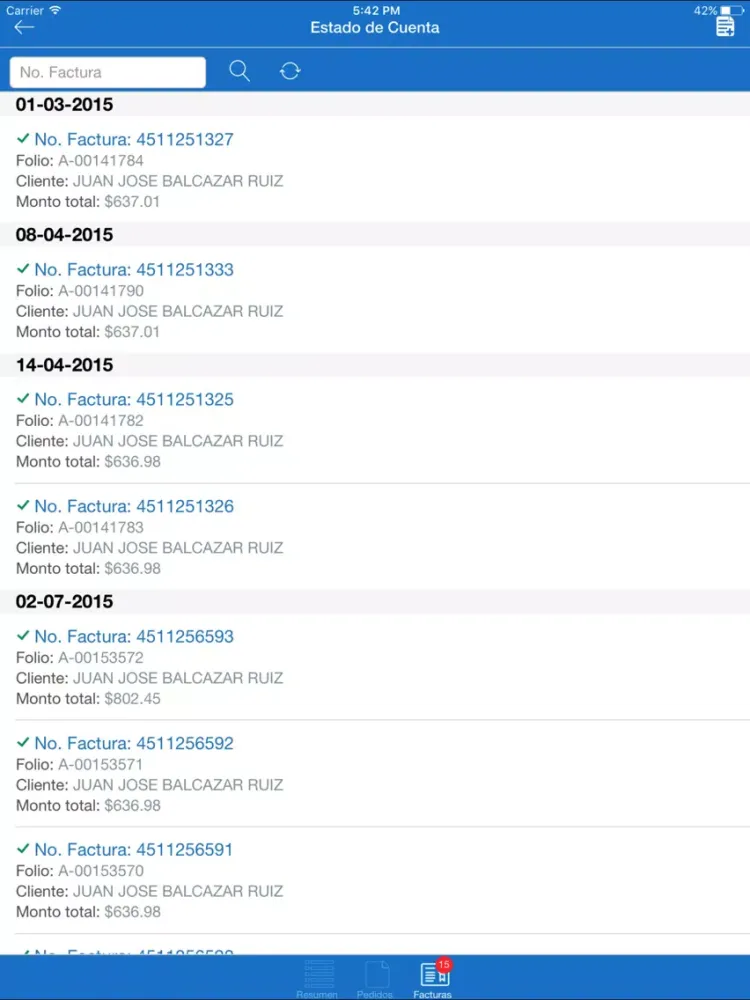Zrzuty ekranu Sales Alchisa iPad 