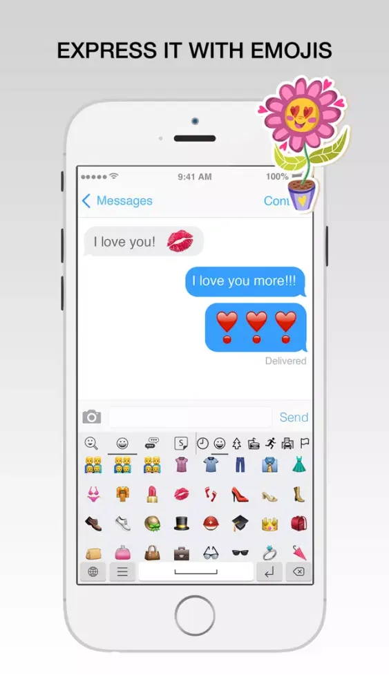 Screenshot di Emoji Search Keyboard - Find new emojis & emoticons, fun cute Stickers and Art Combos