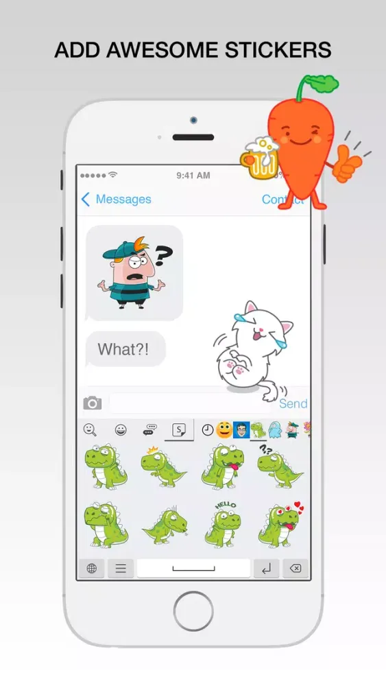 Screenshot di Emoji Search Keyboard - Find new emojis & emoticons, fun cute Stickers and Art Combos