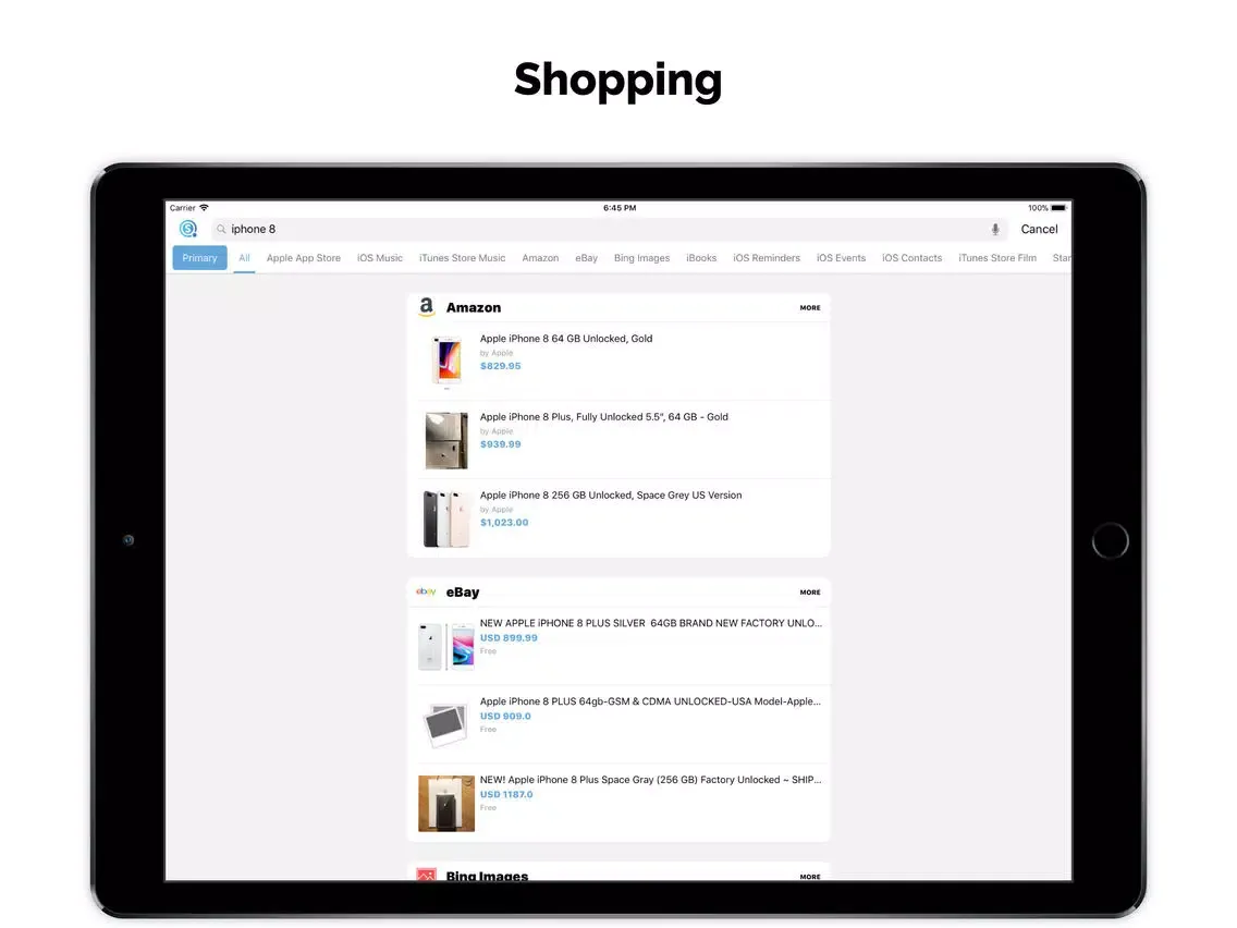Hubbly Search iPad  স্ক্রিনশট
