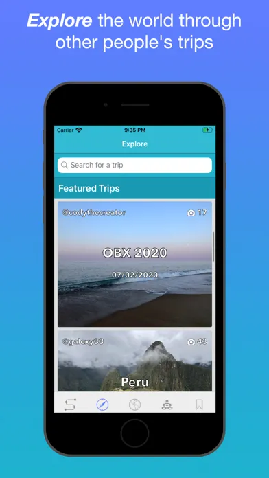 Ảnh chụp màn hình của TravelWeb: Track your travels