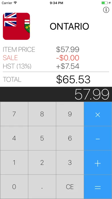 Sales Tax Calculator - Canada Screenshots