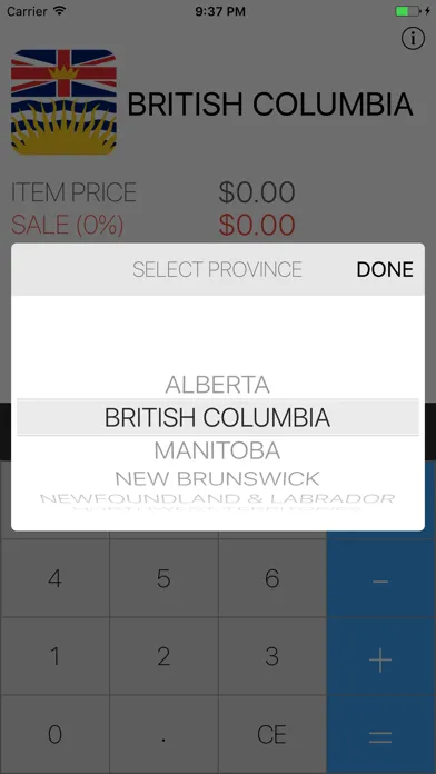 Sales Tax Calculator - Canada Screenshots