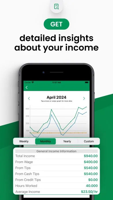 TipTracker - track your income سکرین شاٹس