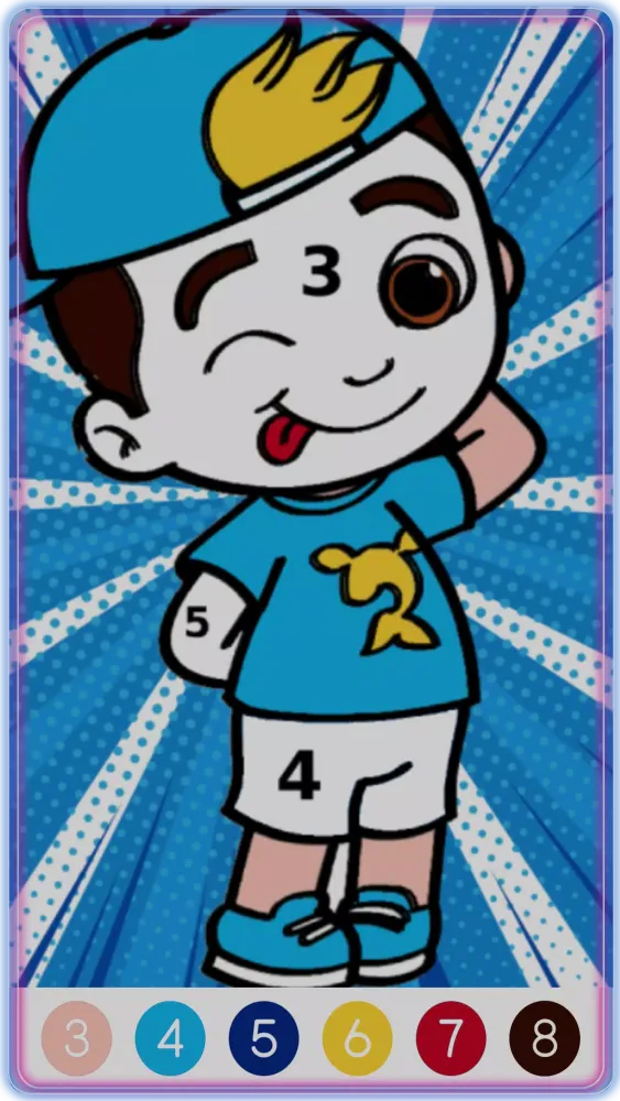 Luccas Neto Coloring by Number スクリーンショット