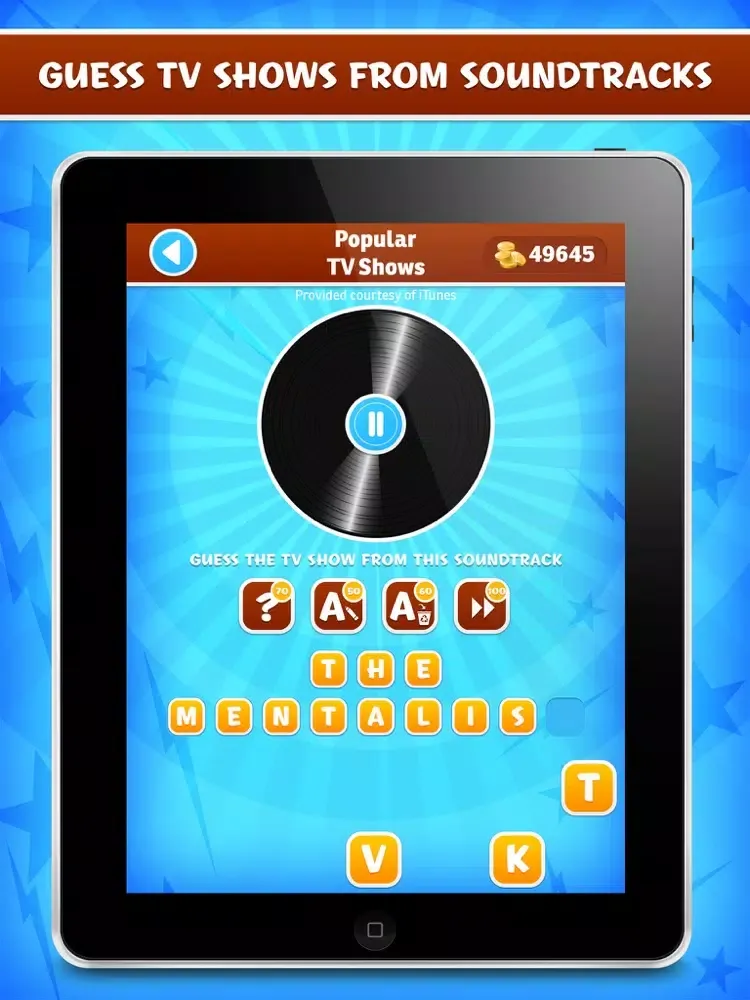 ภาพหน้าจอของ TV Show Music Quiz - Guess the Popular TV Series from Pictures, Posters and Songs iPad 