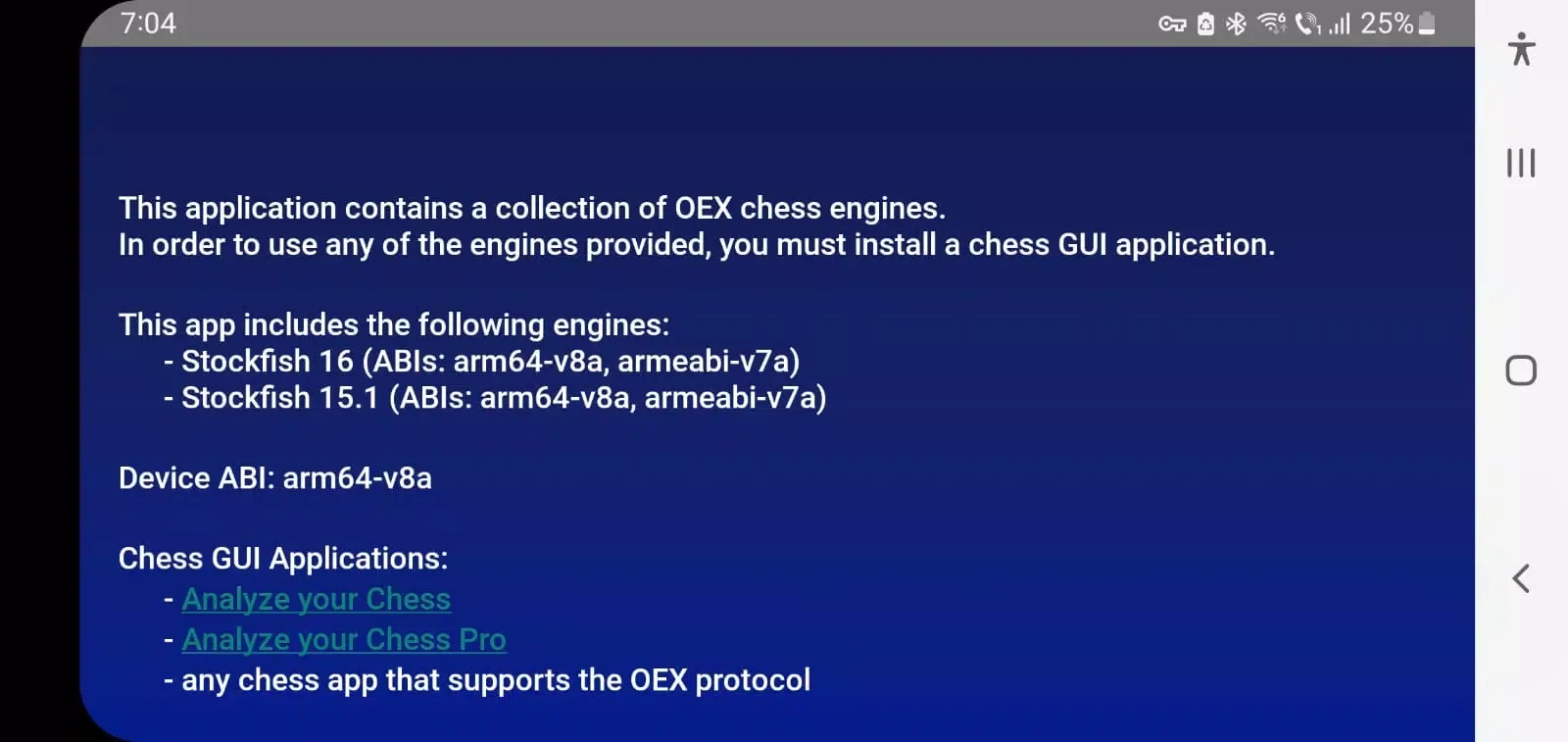 Capturas de pantalla de Chess Engines