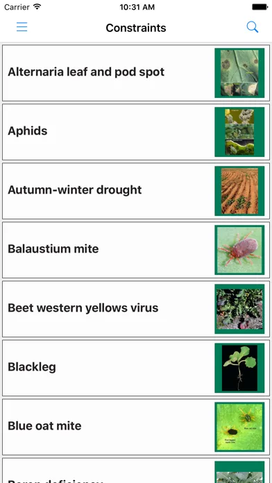 Tangkapan skrin MyCrop Canola