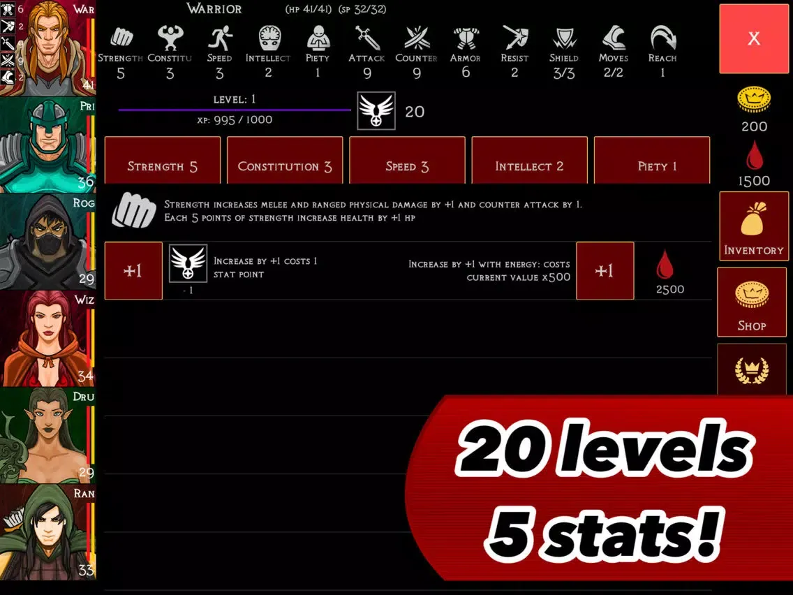 Capturas de tela do Heroes of Blood Magic : a Tactical RPG for iPad iPad 