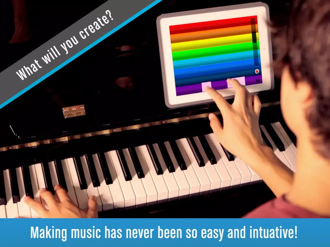 Fingertip Maestro - Play piano chords, learn best guitar, fun drums, great music keyboard. Compose, share, record & export tagged HD PRO audio. iPad  स्क्रीनशॉट