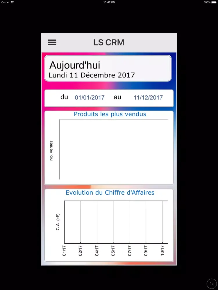Tangkapan skrin LS CRM iPad