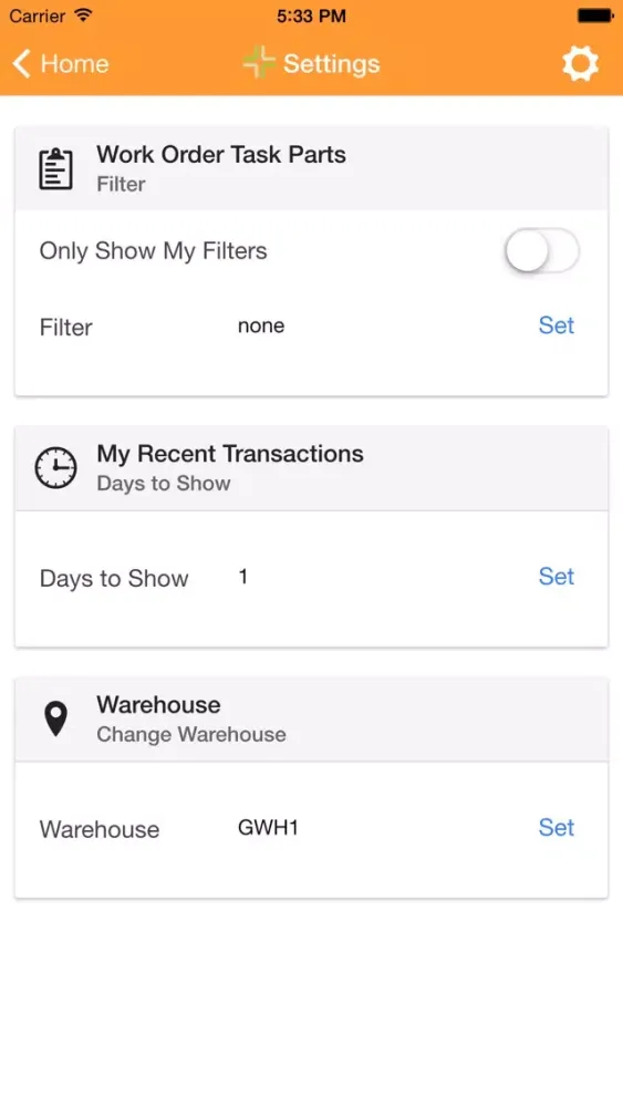 Lucity Warehouse 1.0 스크린샷