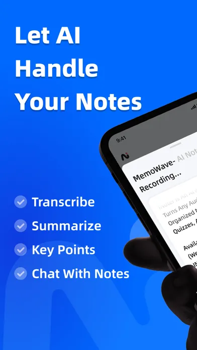 Tangkapan skrin MemoWave-Transcribe Voice Note