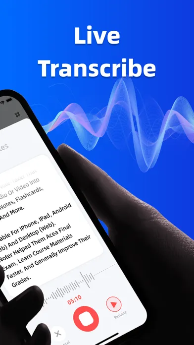 Tangkapan skrin MemoWave-Transcribe Voice Note