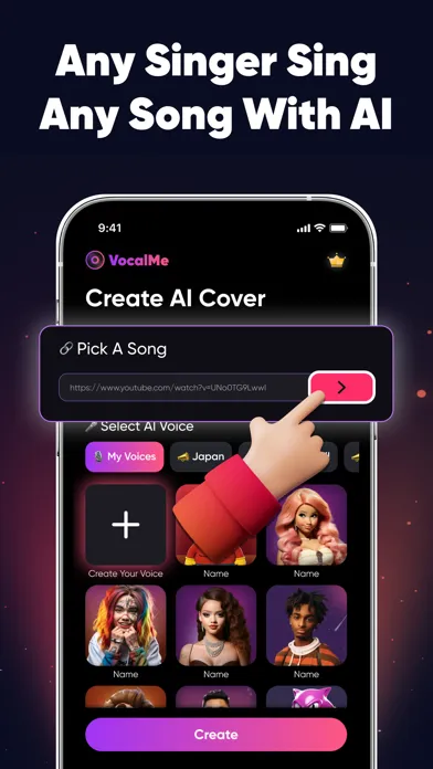 Скриншоты VocalMe Music: AI Cover Songs