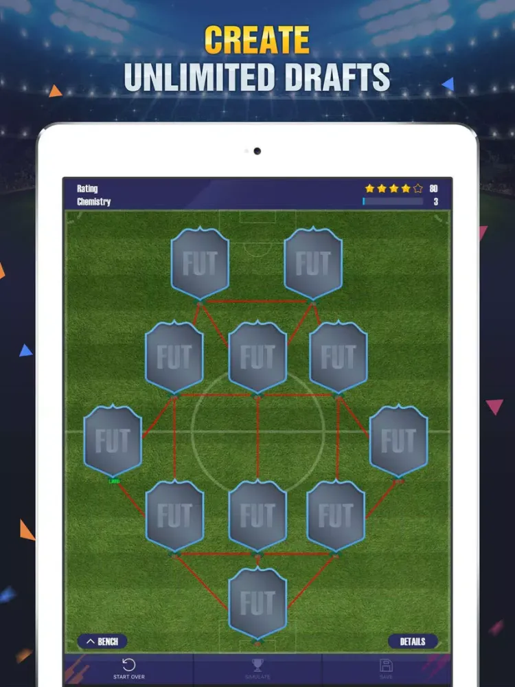 Tangkapan skrin Draft Simulator for FUT 18 iPad 