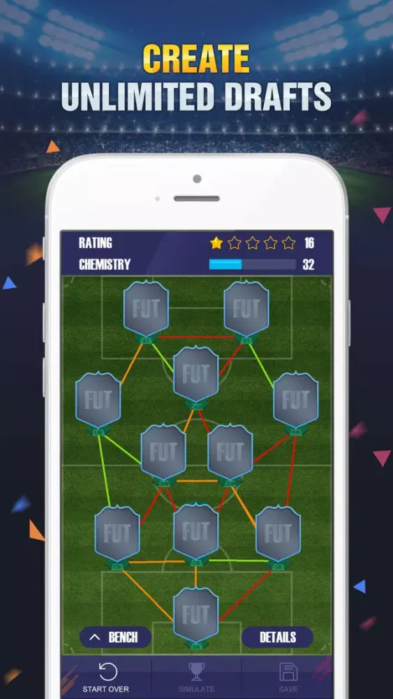 Tangkapan skrin Draft Simulator for FUT 18