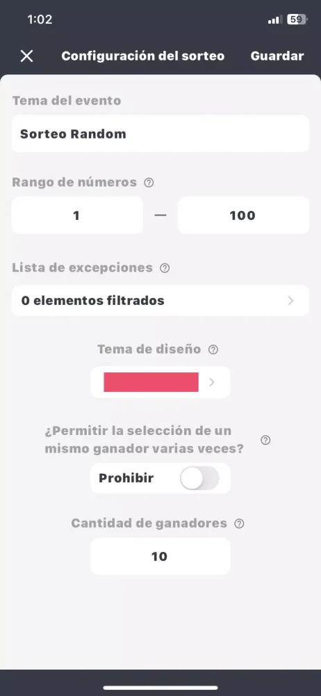 Screenshot di LuckyDraw