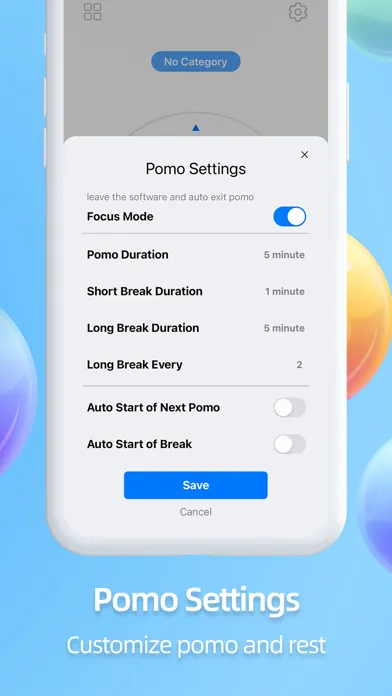 Screenshot di Mini Pomo - Focus Timer & Task