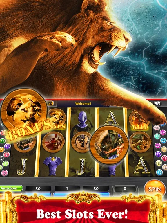 Capturas de tela do Hercules Slots iPad 