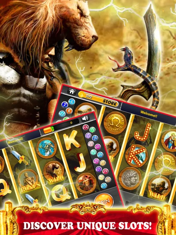 Capturas de tela do Hercules Slots iPad 