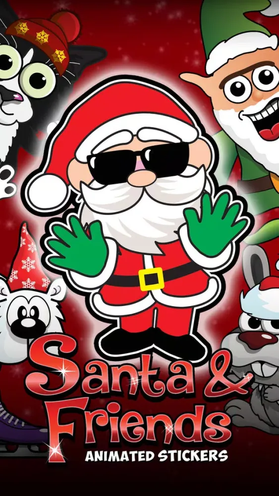 Santa and Friends Stickers স্ক্রিনশট