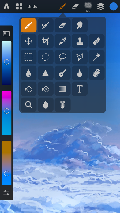 Tangkapan skrin Artstudio Pro