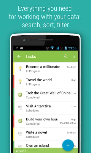 Capturas de pantalla de Memento Database