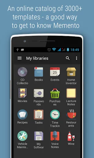 Capturas de pantalla de Memento Database