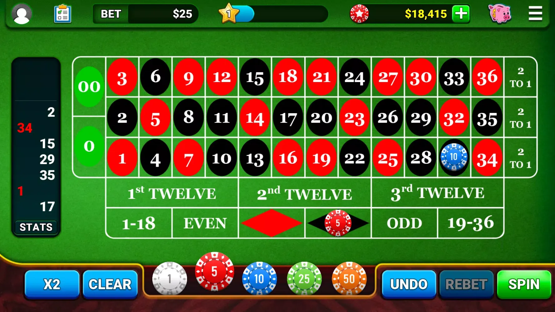 Roulette Screenshots
